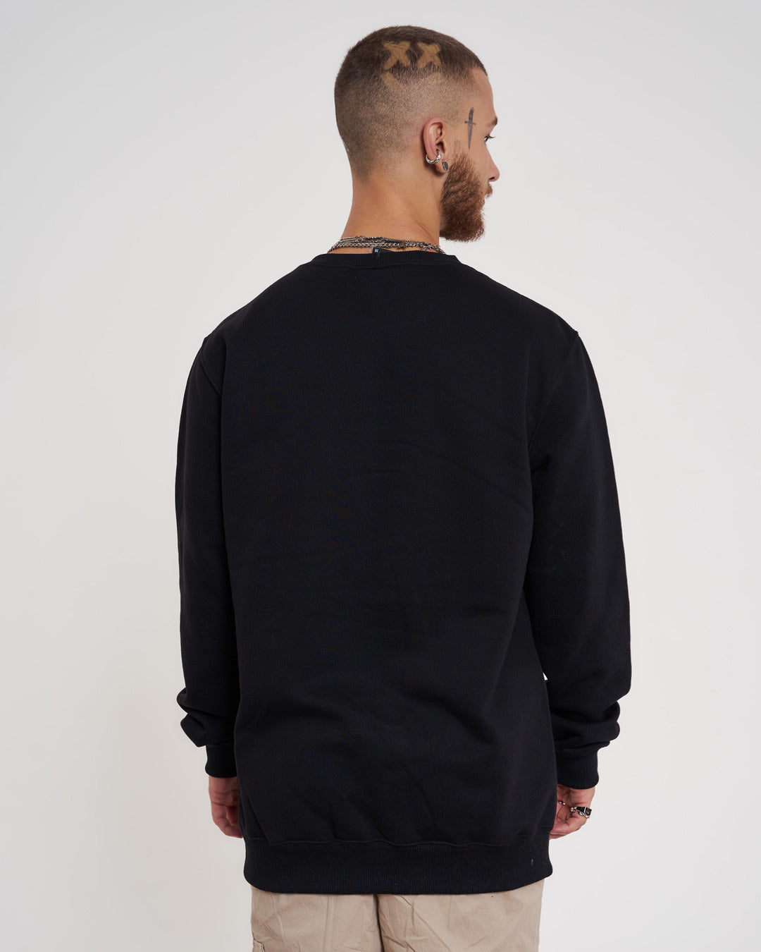 Pullover Sweatshirt Crew Neck - Panther Black
