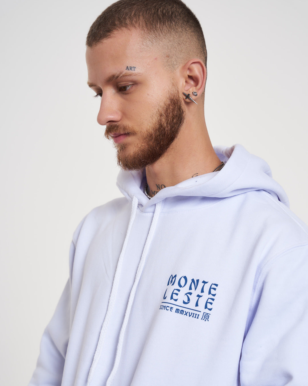 Sweatshirt Kangaroo Hooded - China White
