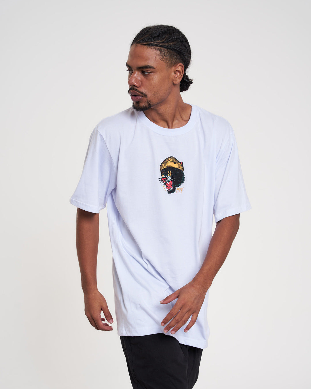 T-Shirt Regular Printed - Panther White