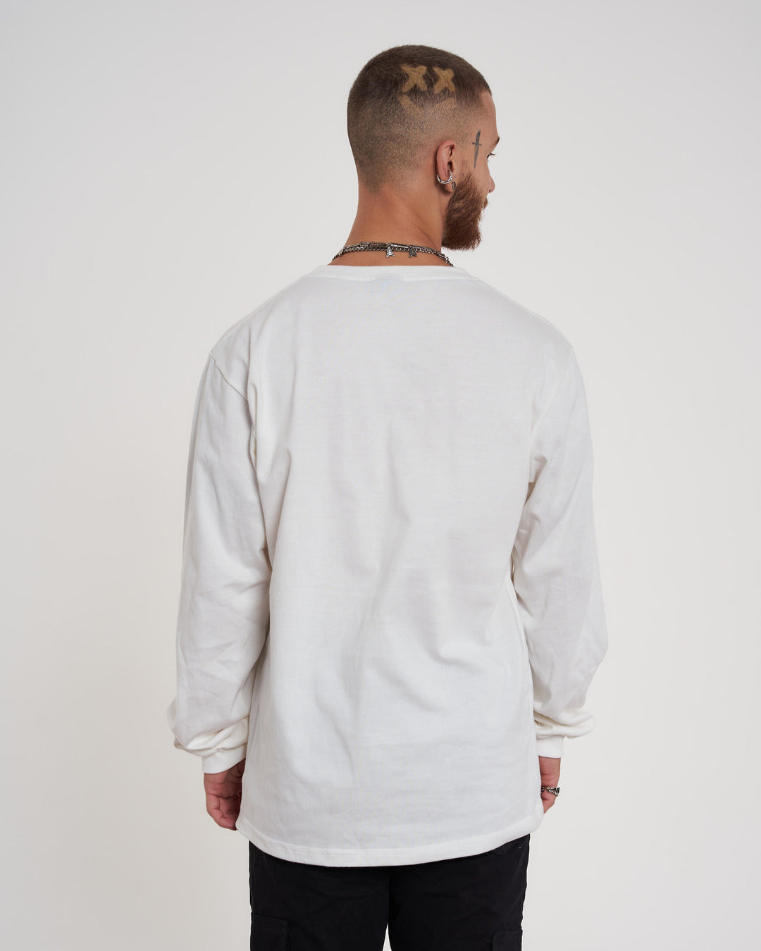 Long Sleeve Printed T-Shirt - Alien Off White