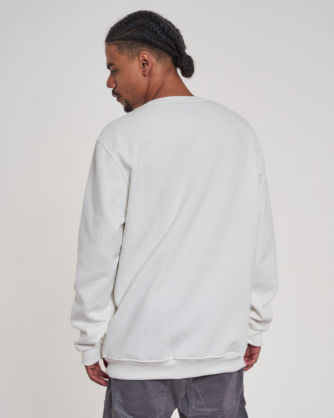 Pullover Sweatshirt Crew Neck - Alien Off White