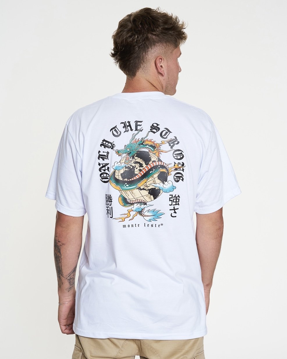 T-Shirt Regular Printed - Global White