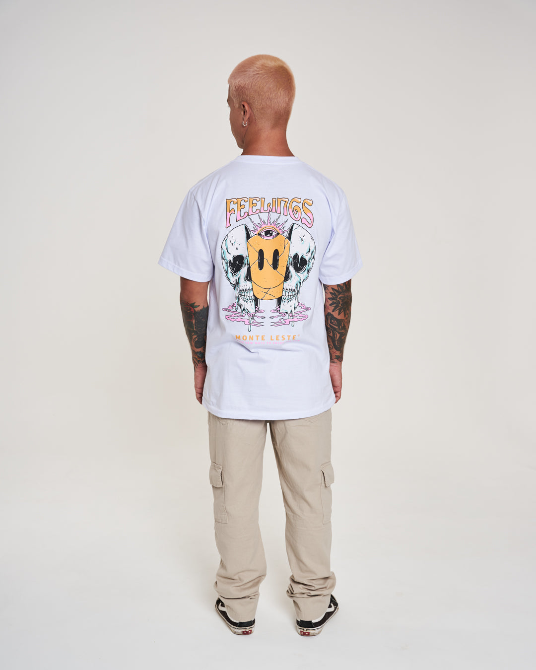 T-Shirt Regular Printed - Feelings White