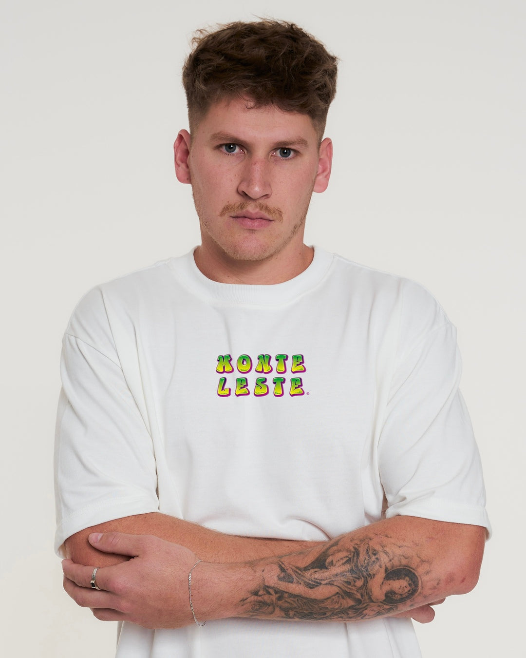 T-Shirt Oversized Printed Essenciais Zero - Off White