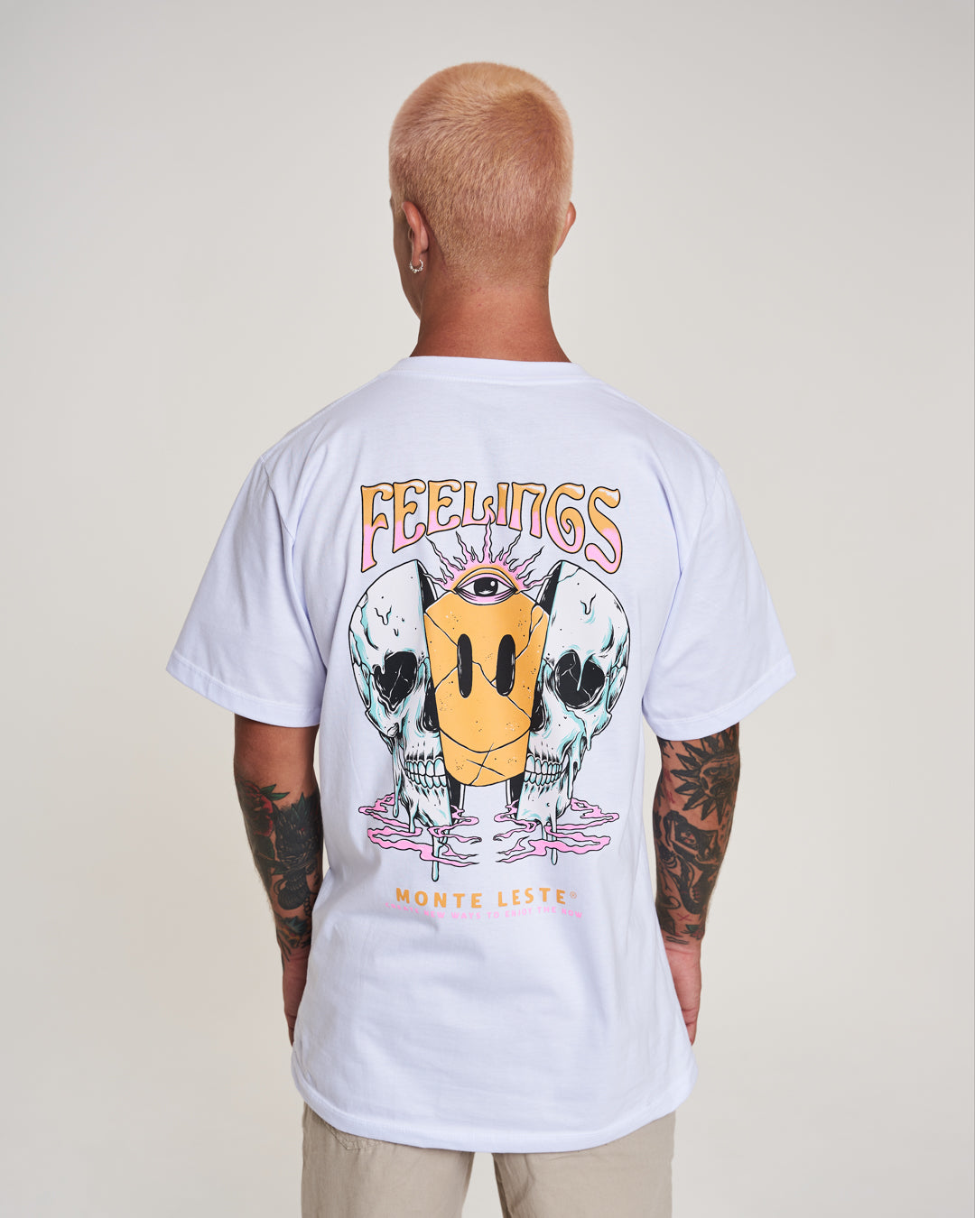T-Shirt Regular Printed - Feelings White
