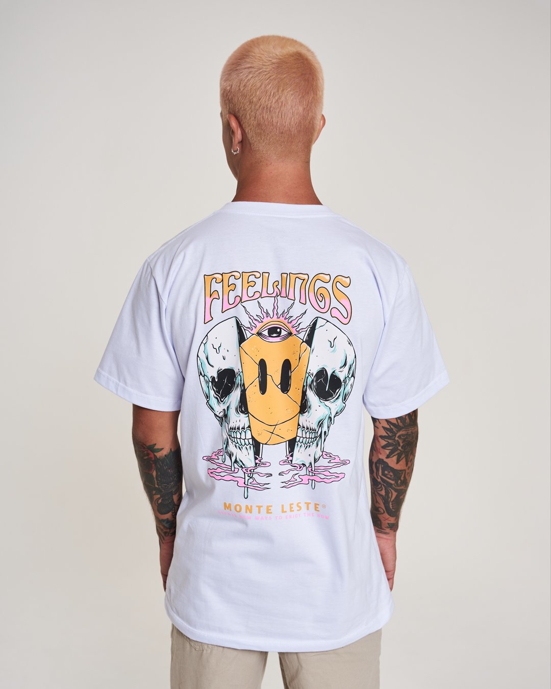 T-Shirt Regular Printed - Feelings White
