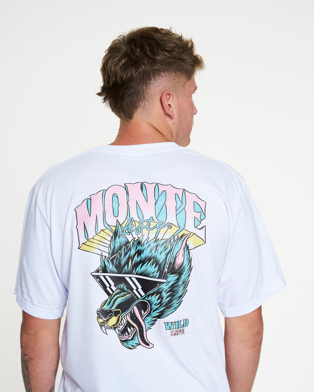 T-Shirt Regular Printed - Glasses White