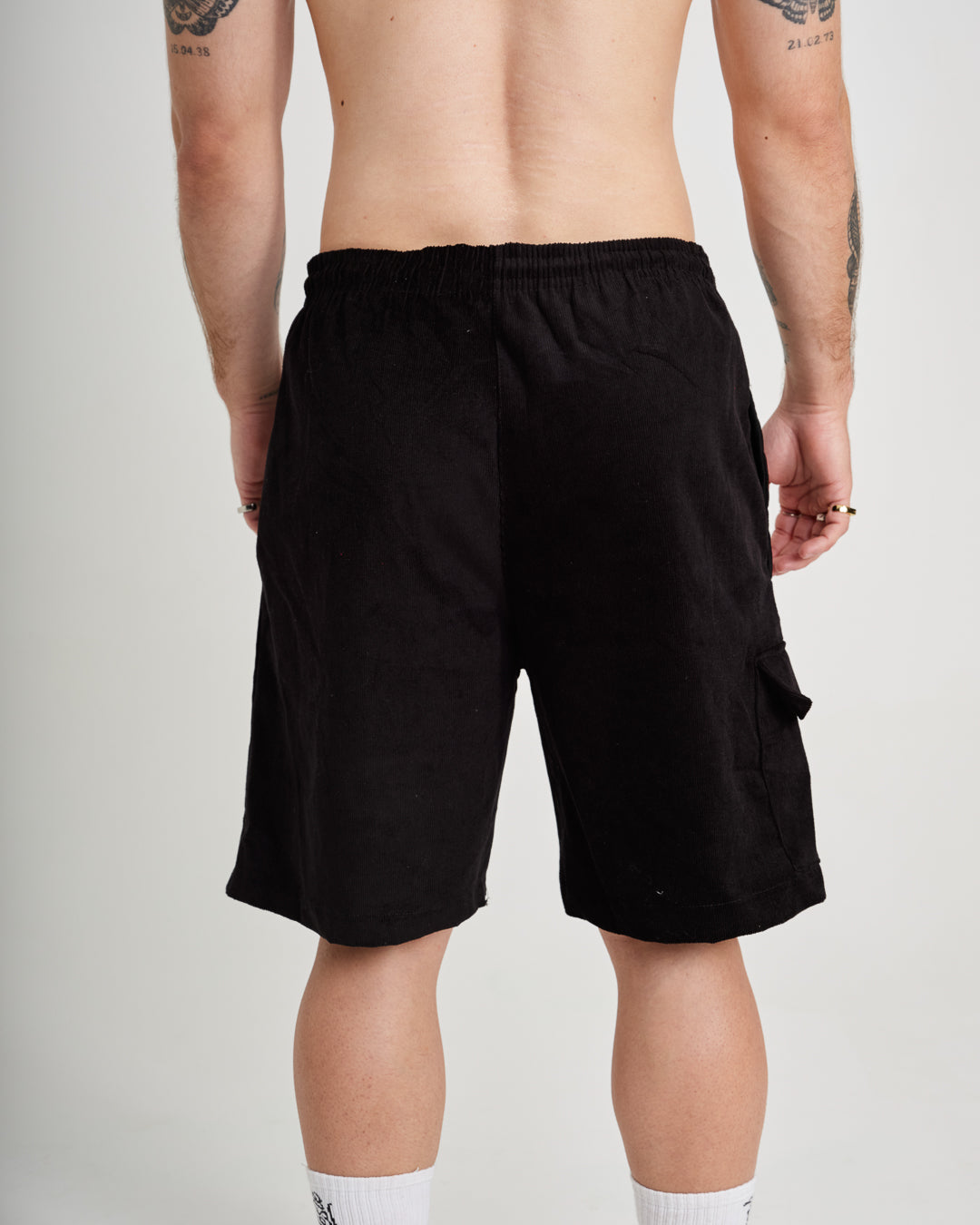 Shorts Corduroy Cargo - Black