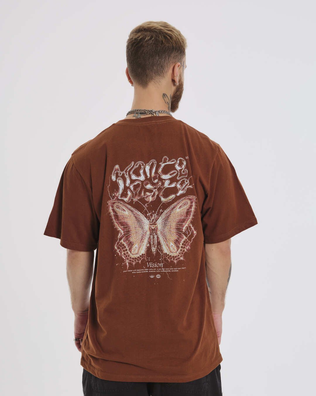T-Shirt Regular Printed - Butterfly Brown