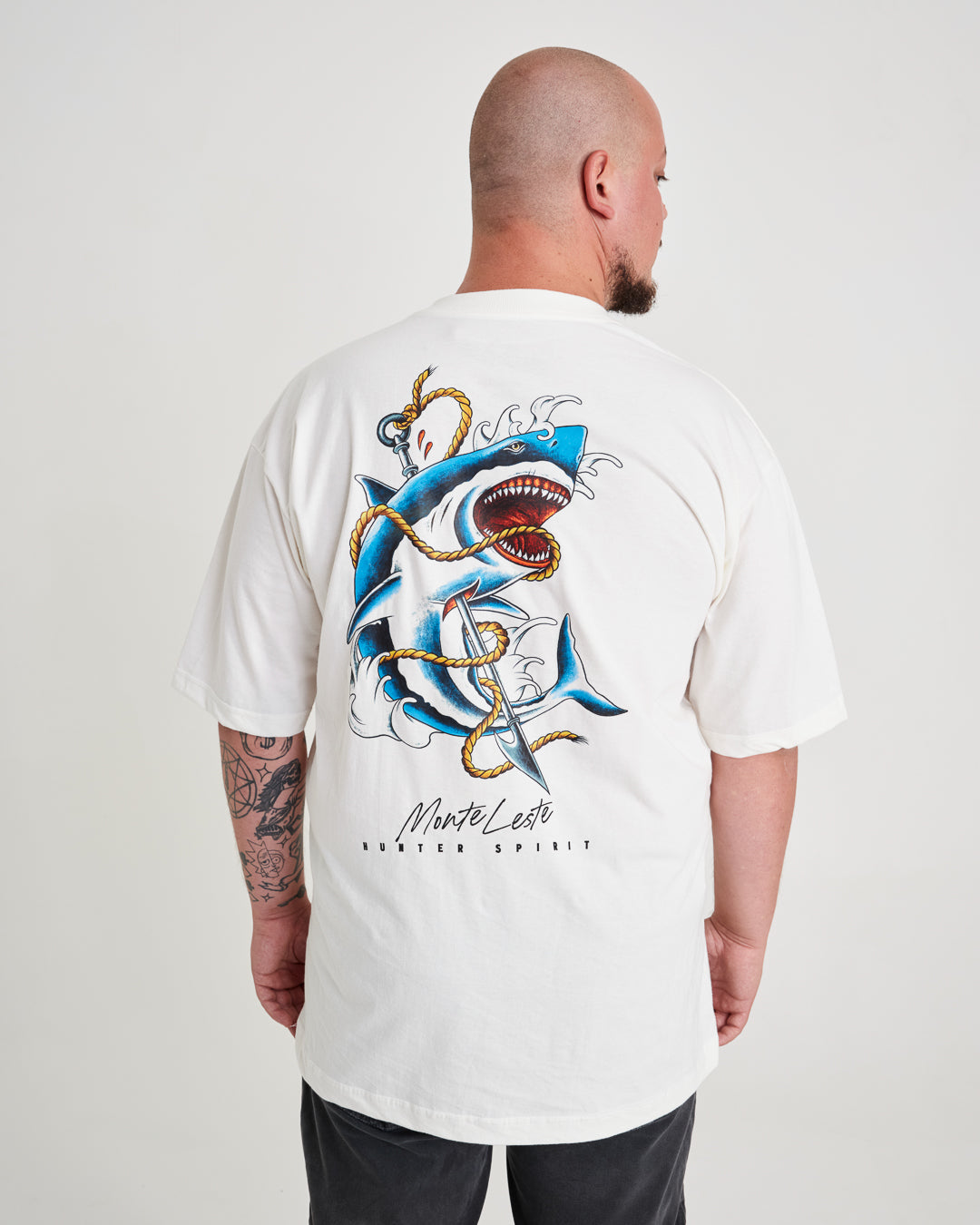 T-Shirt Oversized Printed Hunted - Off White