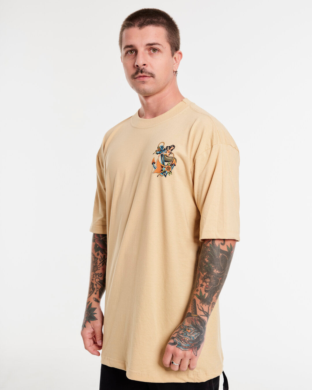T-Shirt Oversized Printed Maid - Sand