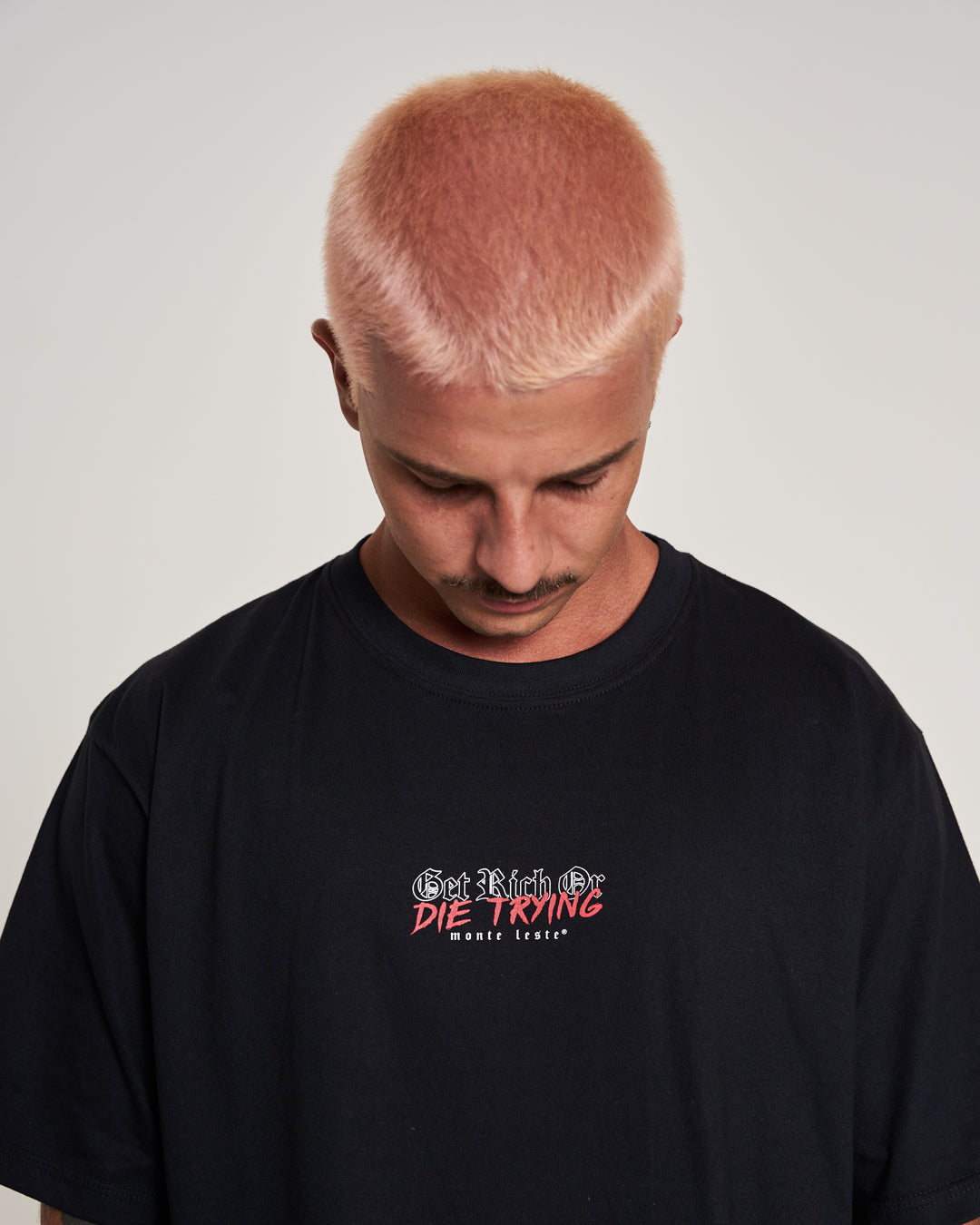 T-Shirt Regular Printed - Get Rich Black