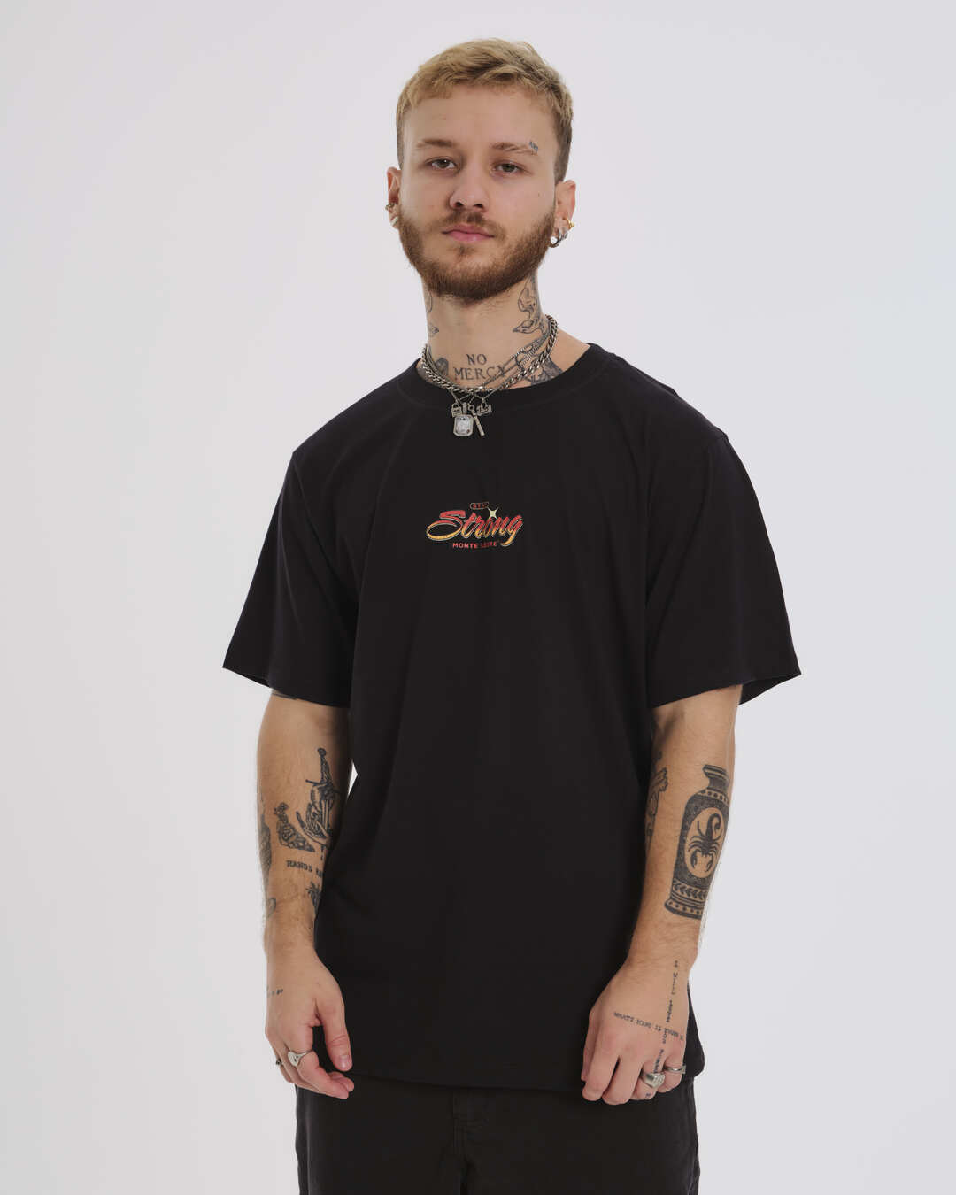 T-Shirt Regular Printed - Strong Black