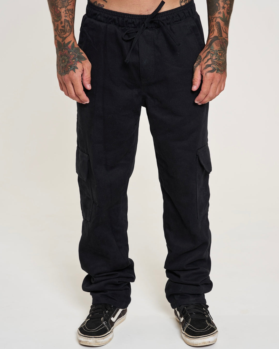 Cargo Twill Pants - Black