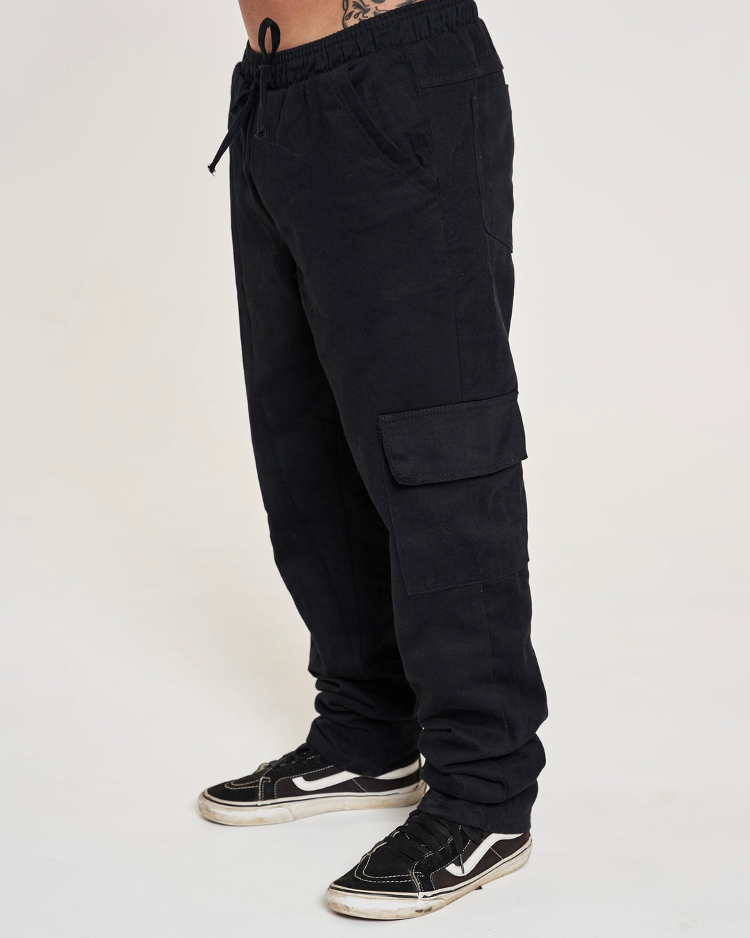 Cargo Twill Pants - Black