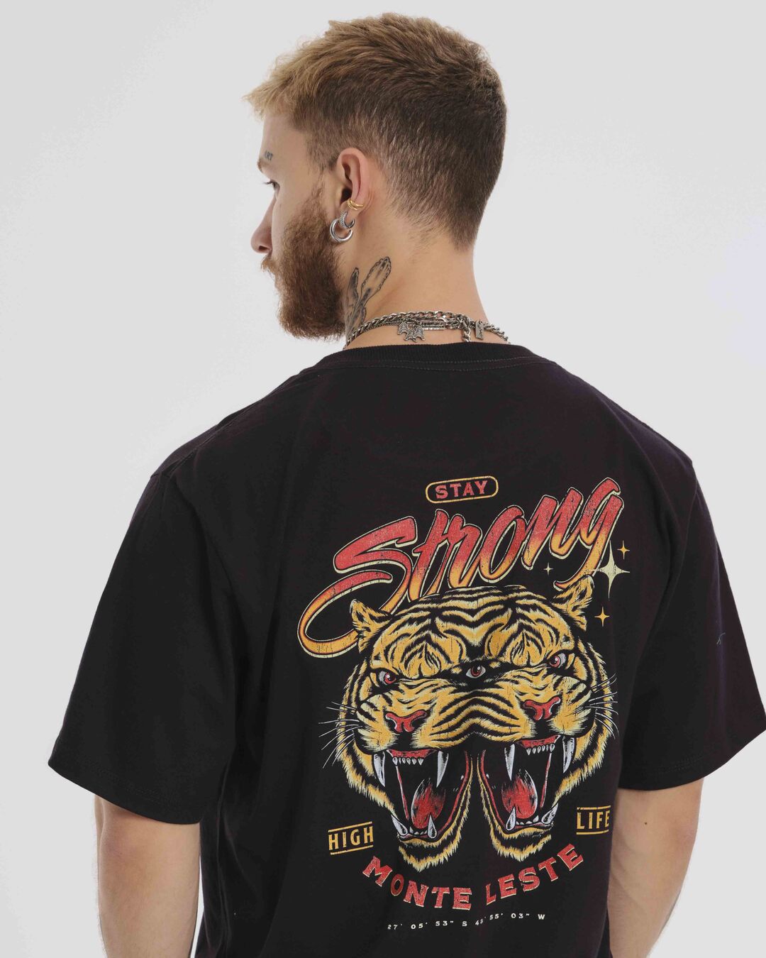 T-Shirt Regular Printed - Strong Black
