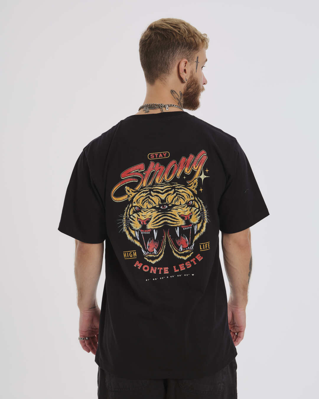 T-Shirt Regular Printed - Strong Black
