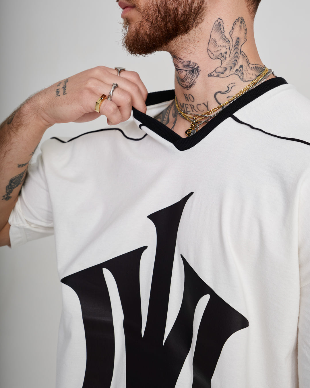 T-Shirt Jersey Oversized - ML Off White