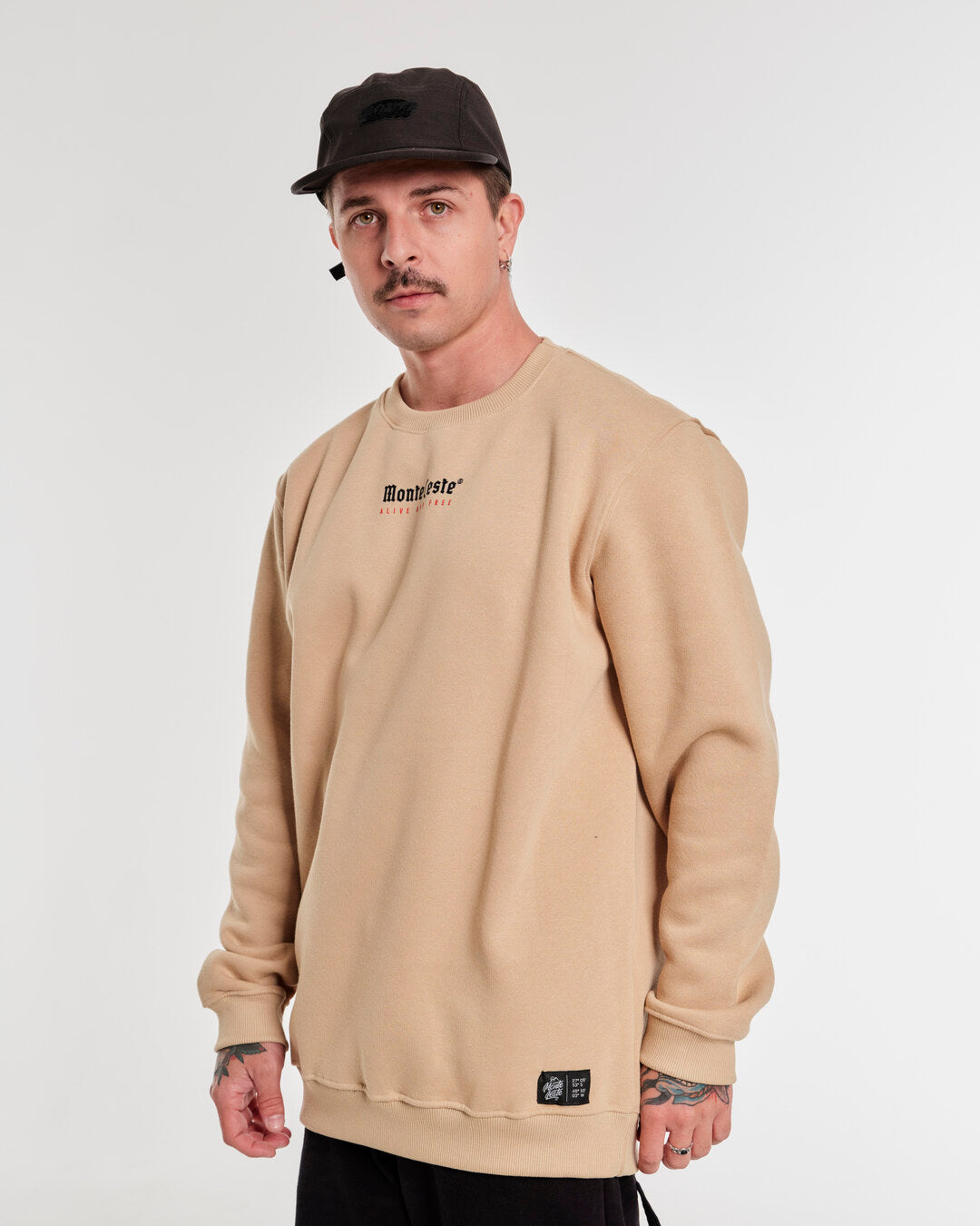 Pullover Sweatshirt Crew Neck - Alive Sand
