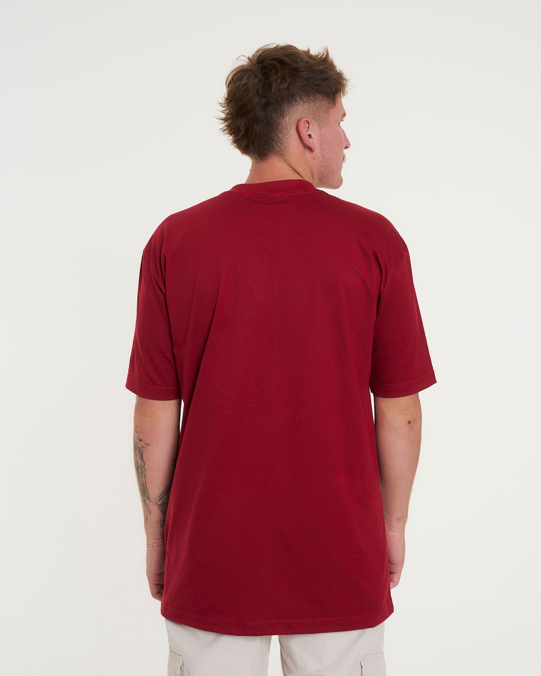 T-Shirt Oversized Printed Born Free - Red
