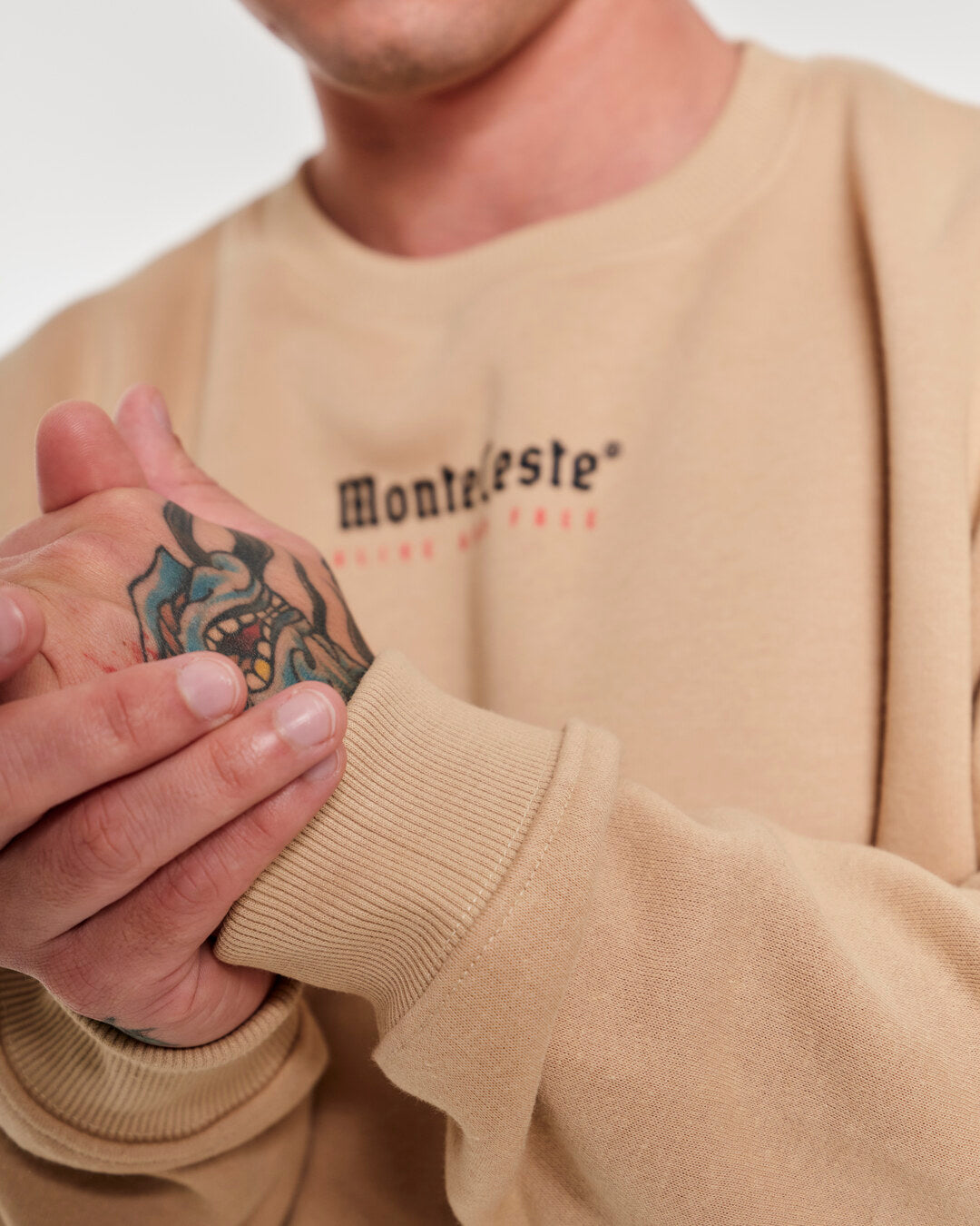 Pullover Sweatshirt Crew Neck - Alive Sand