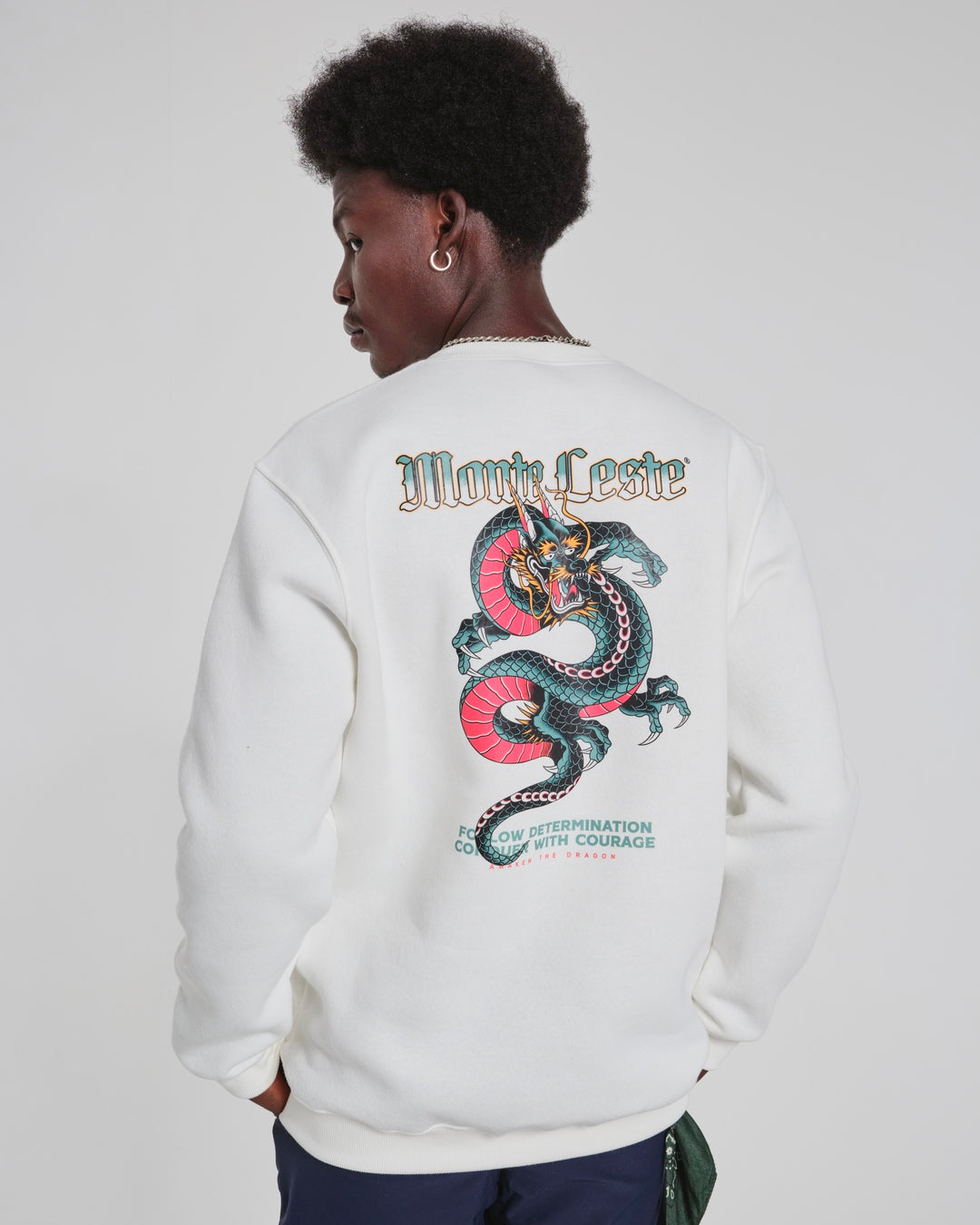 Pullover Sweatshirt Crew Neck - Courage Off White