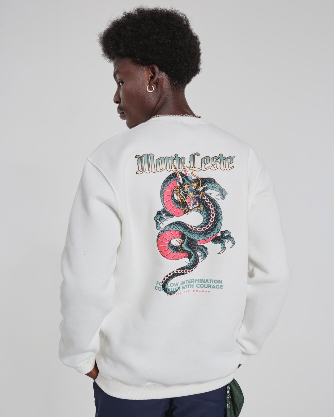 Pullover Sweatshirt Crew Neck - Courage Off White