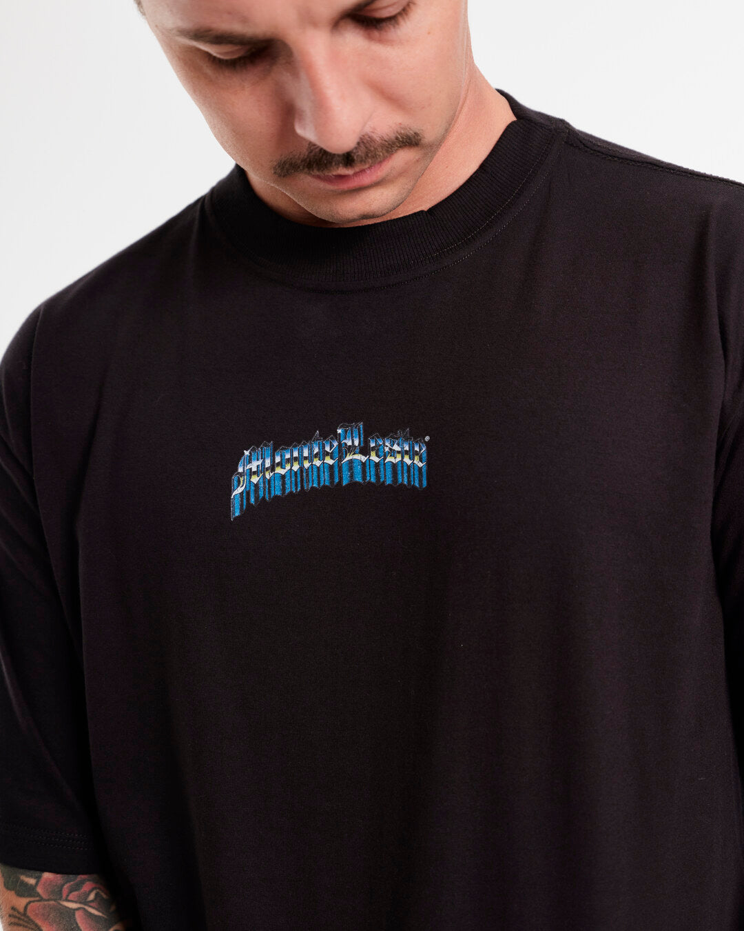 T-Shirt Oversized Printed Luck - Black
