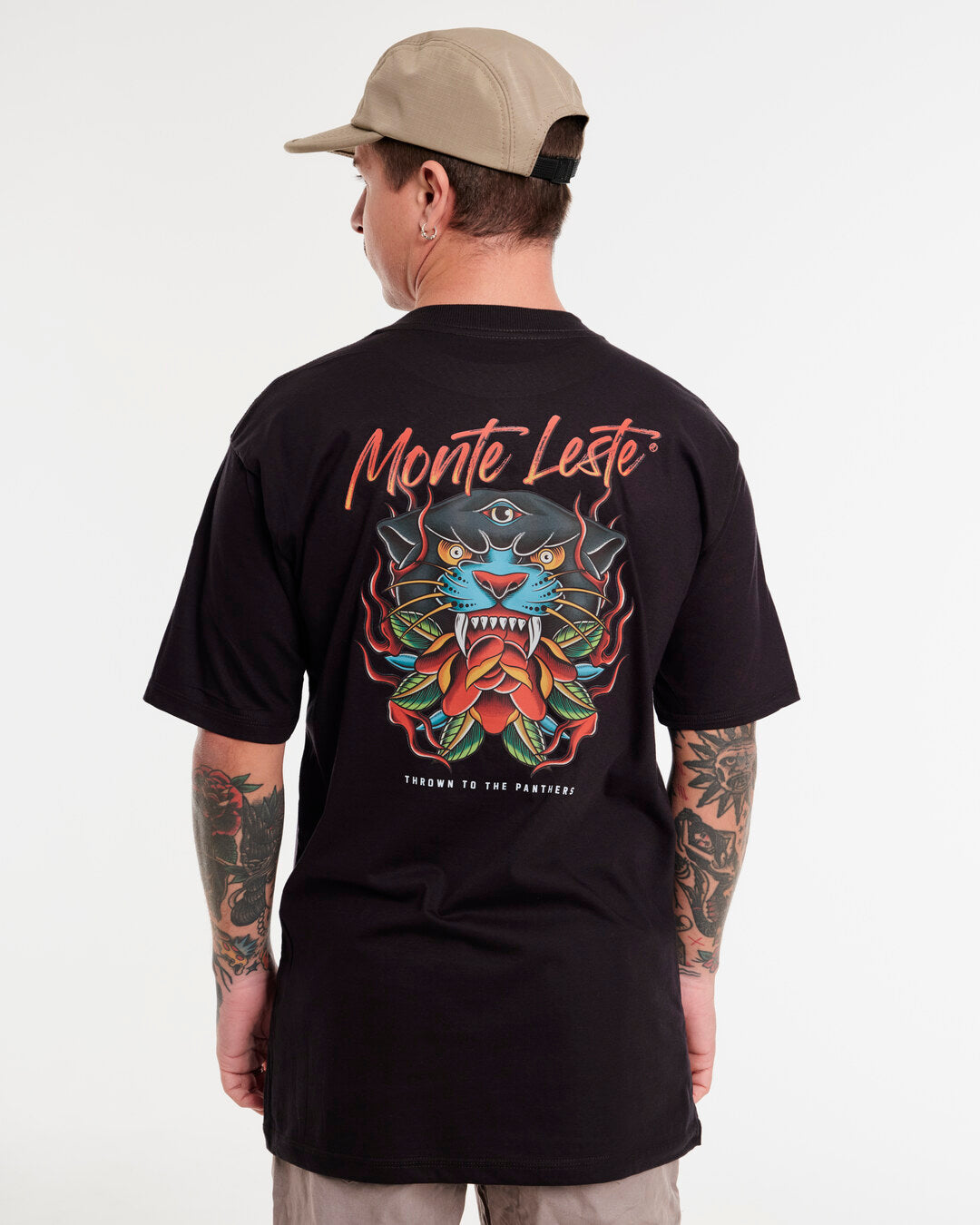 T-Shirt Oversized Printed Thrown - Black
