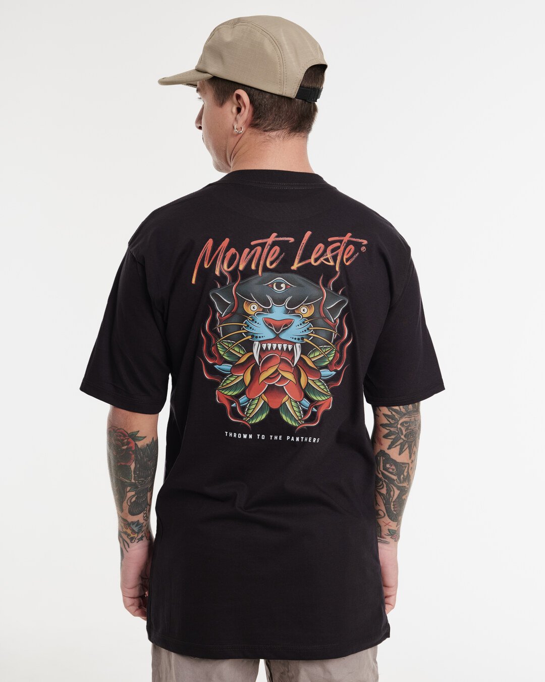 T-Shirt Oversized Printed Thrown - Black