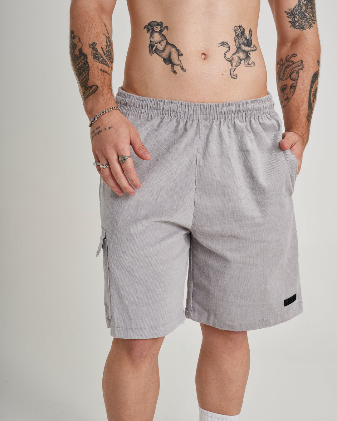 Shorts Corduroy Cargo - Nardo