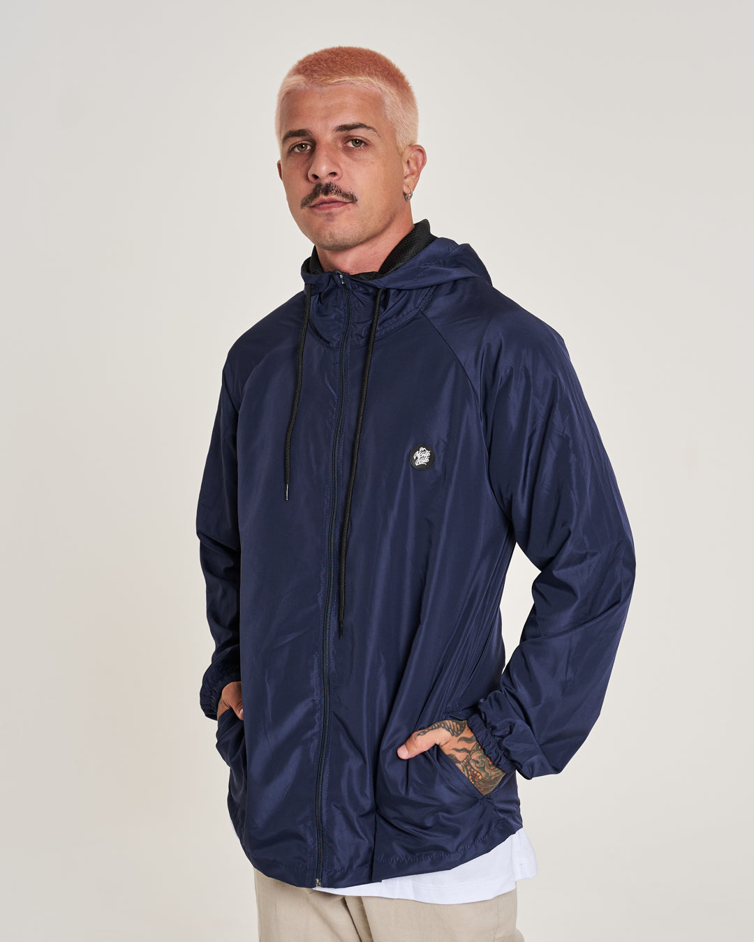 Soft Waterproof Windbreaker Jacket - Navy