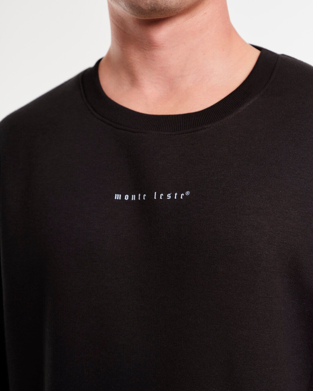 Pullover Sweatshirt Crew Neck - ML Black