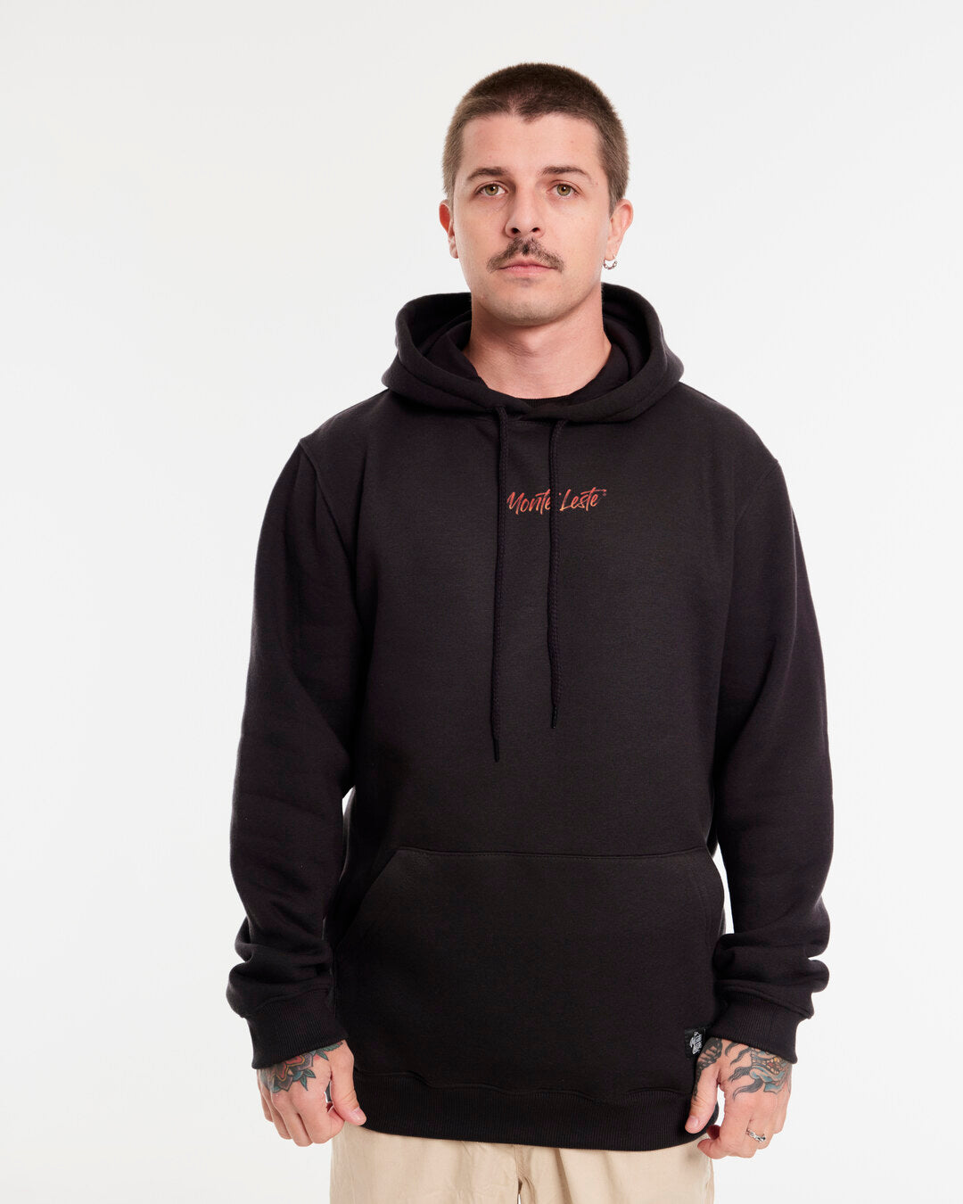 Sweatshirt Kangaroo Hooded - Thrown Black