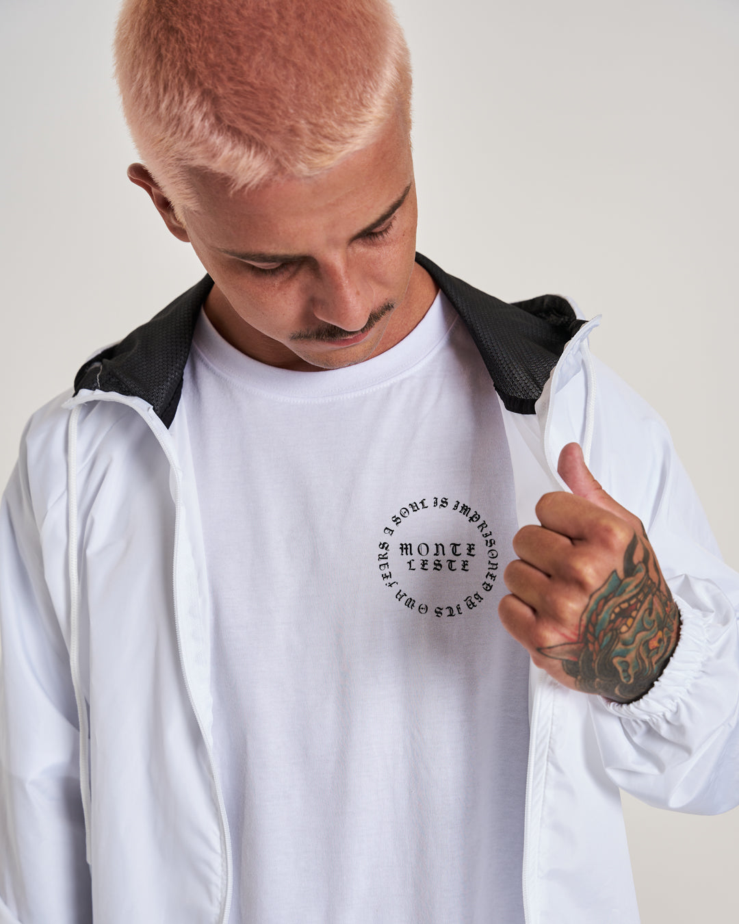 Jacket Windbreaker Soft Waterproof - White