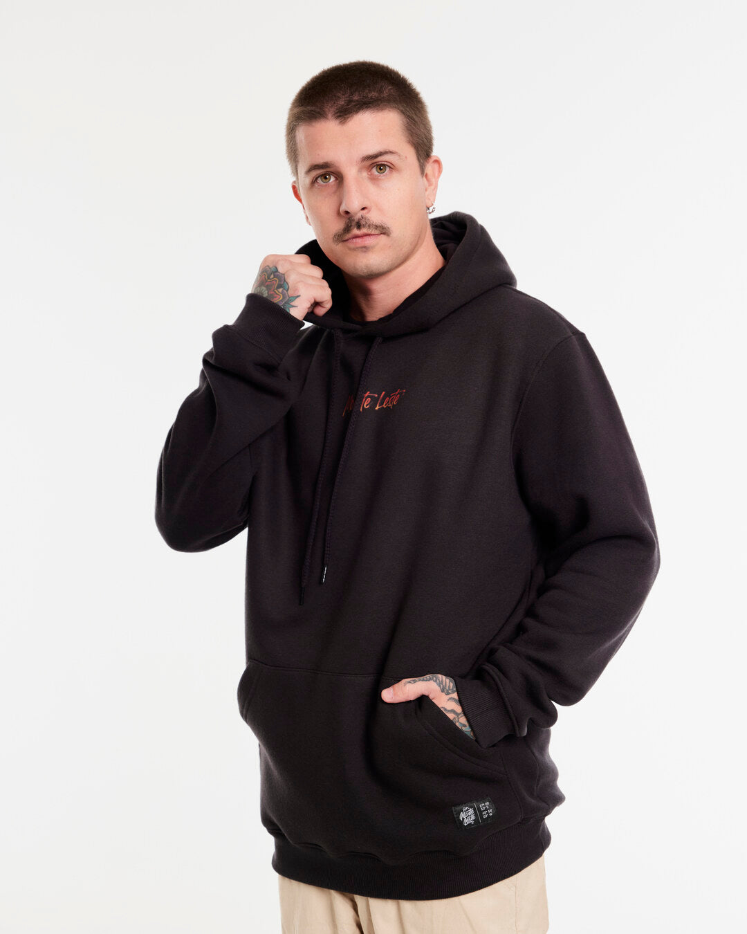 Sweatshirt Kangaroo Hooded - Thrown Black