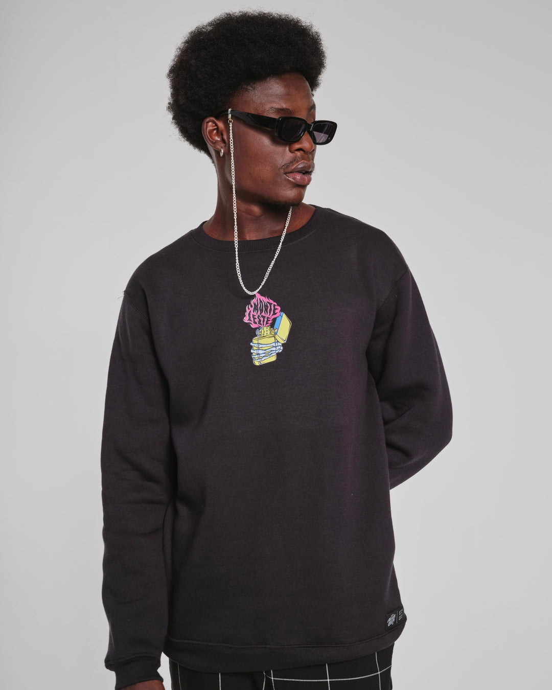 Pullover Sweatshirt Crew Neck - Lighter Black