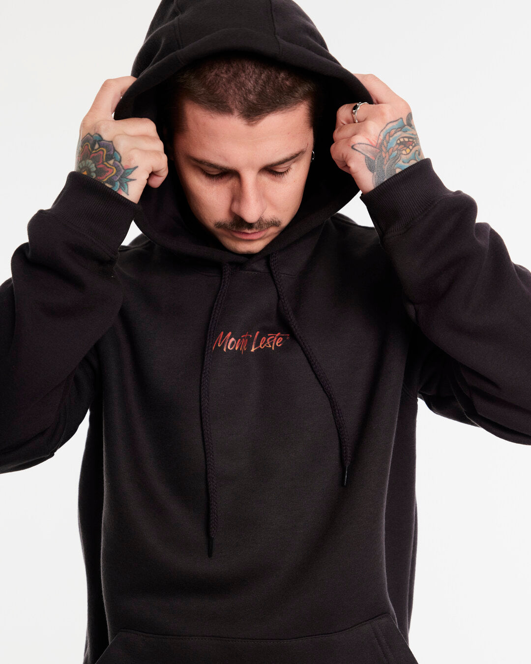 Sweatshirt Kangaroo Hooded - Thrown Black