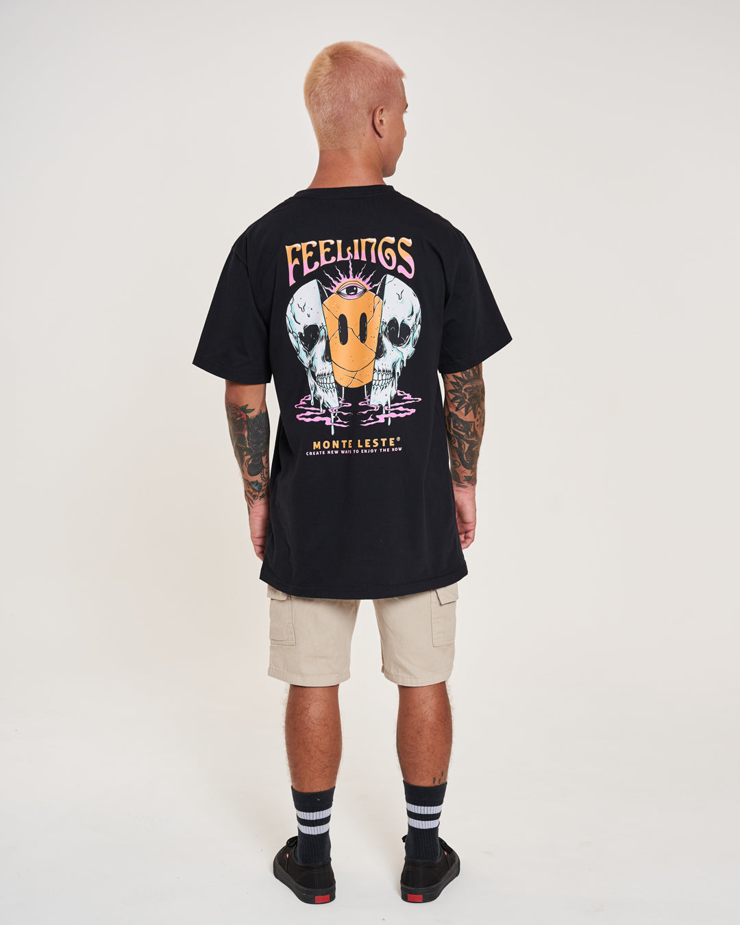 T-Shirt Regular Printed - Feelings Black