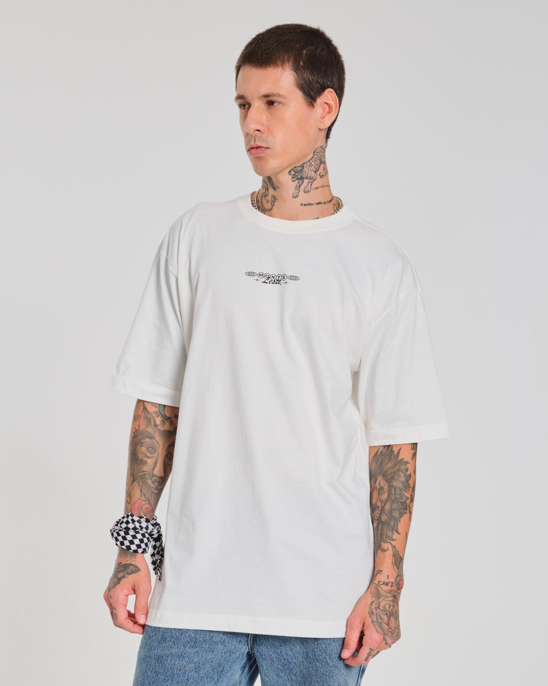 T-Shirt Oversized Printed Letter - Off White