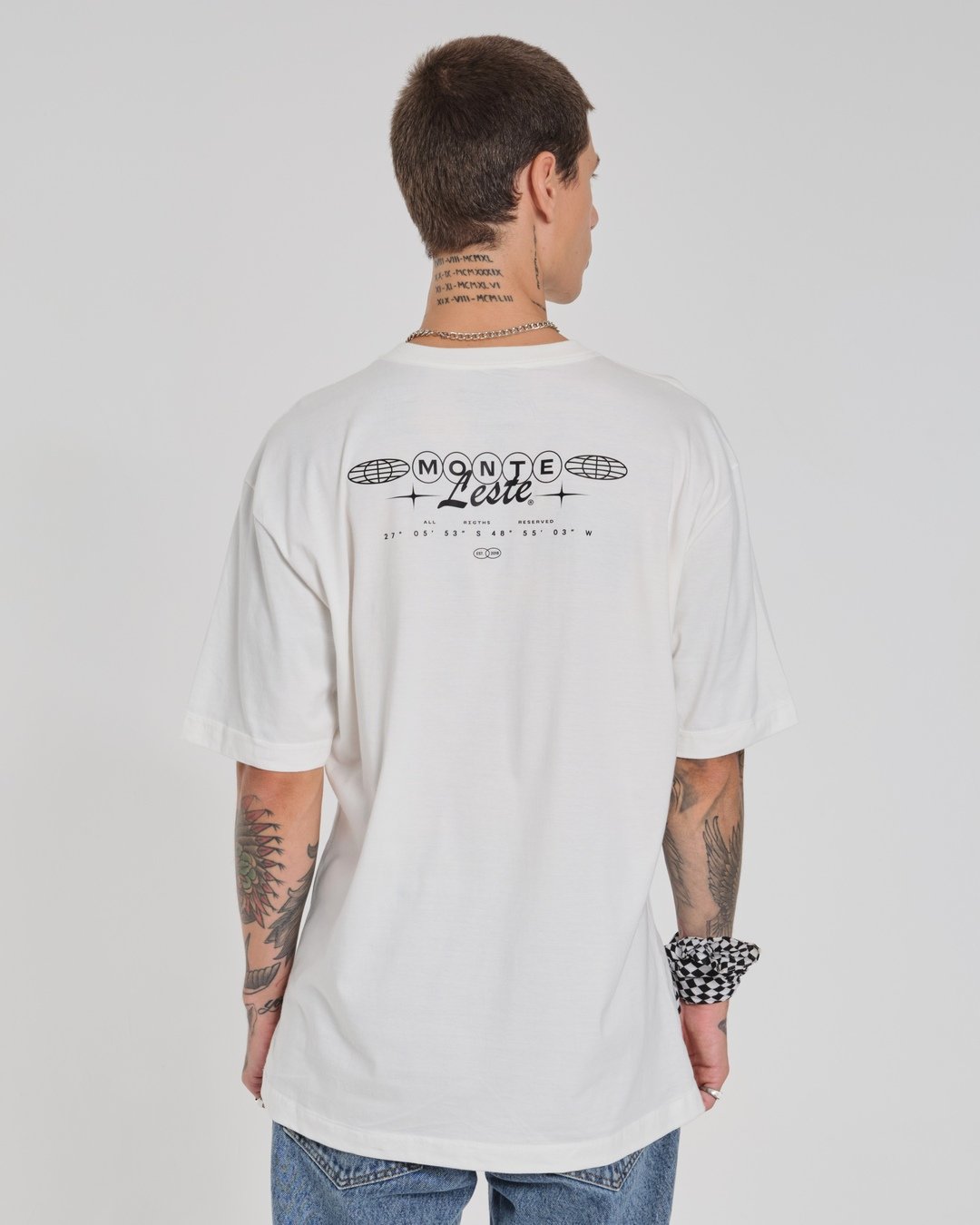 T-Shirt Oversized Printed Letter - Off White
