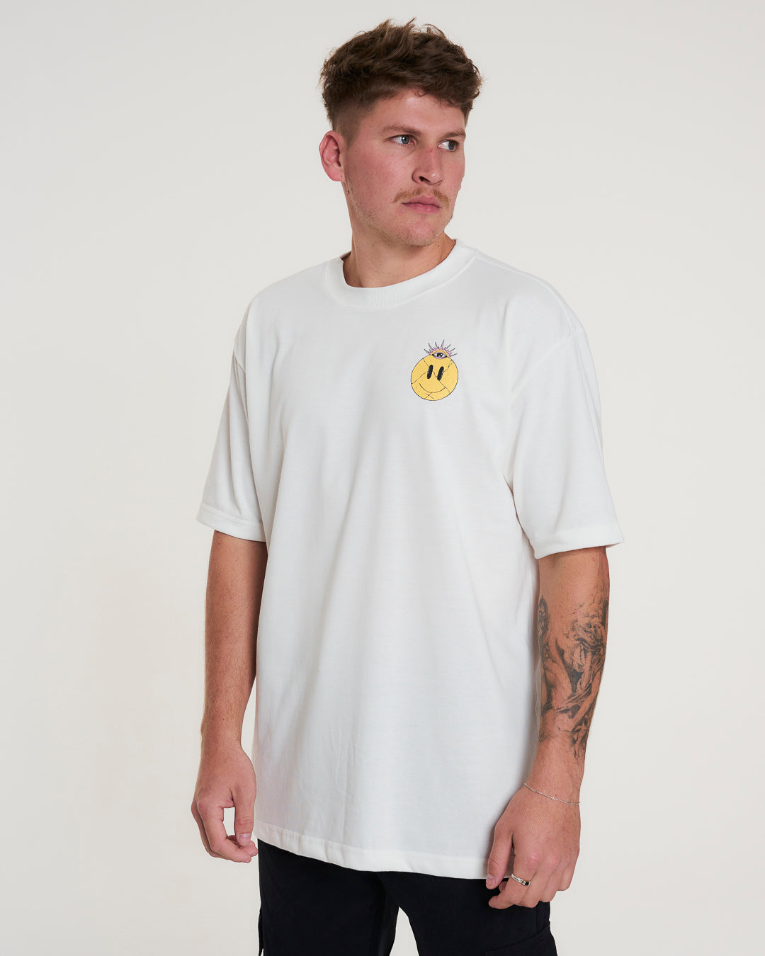 T-Shirt Oversized Printed Feelings - Off White