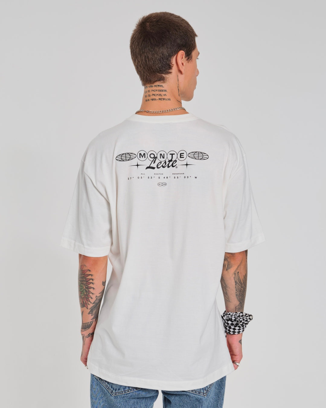T-Shirt Oversized Printed Letter - Off White