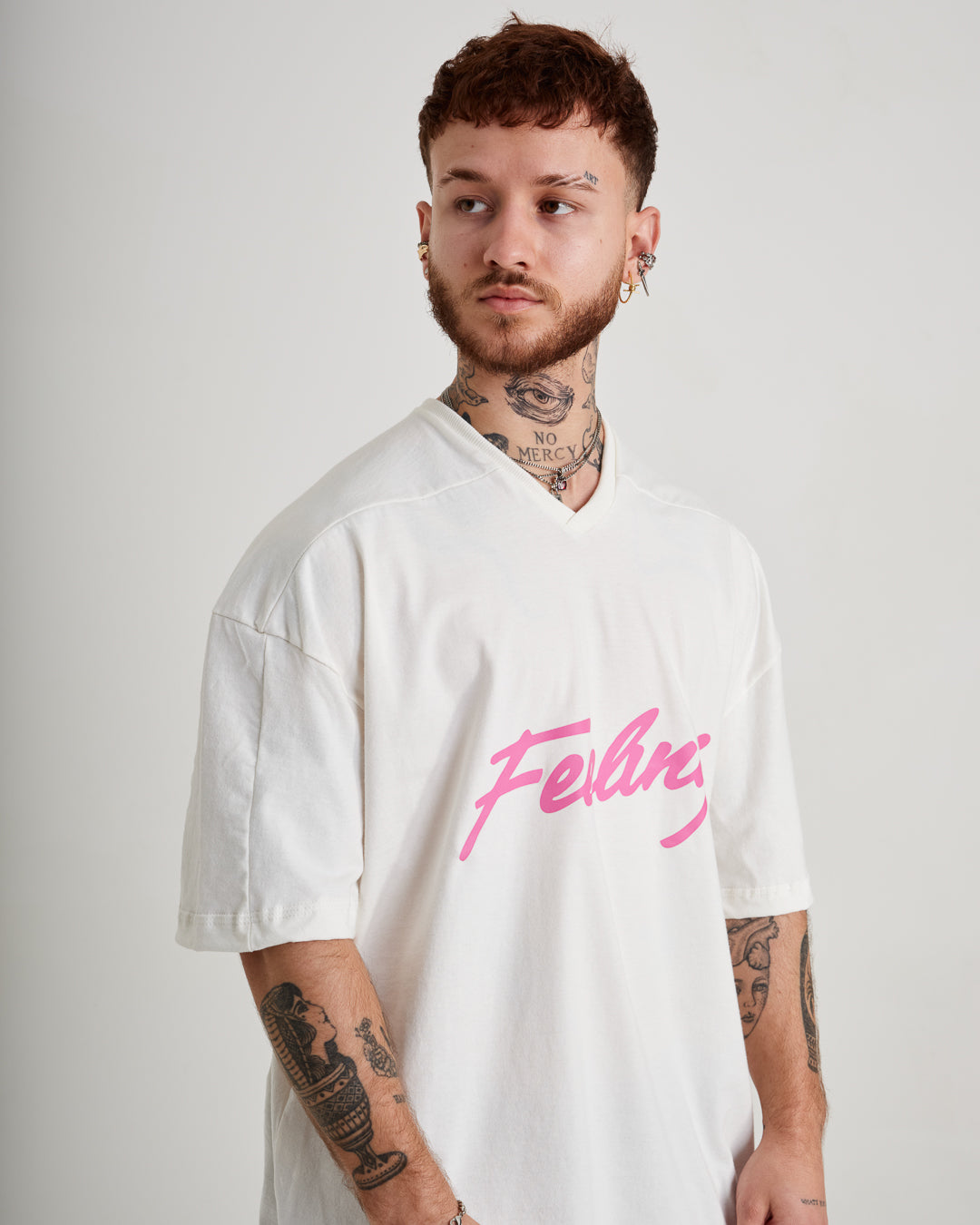 T-Shirt Jersey Oversized - Feelings Off White