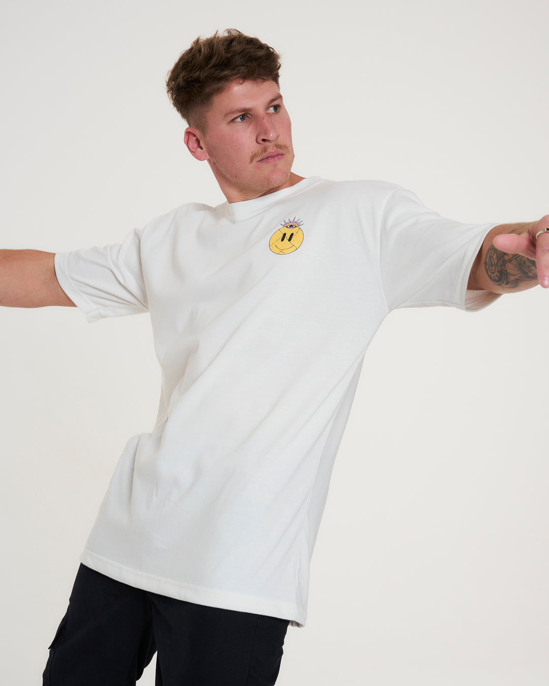 T-Shirt Oversized Printed Feelings - Off White