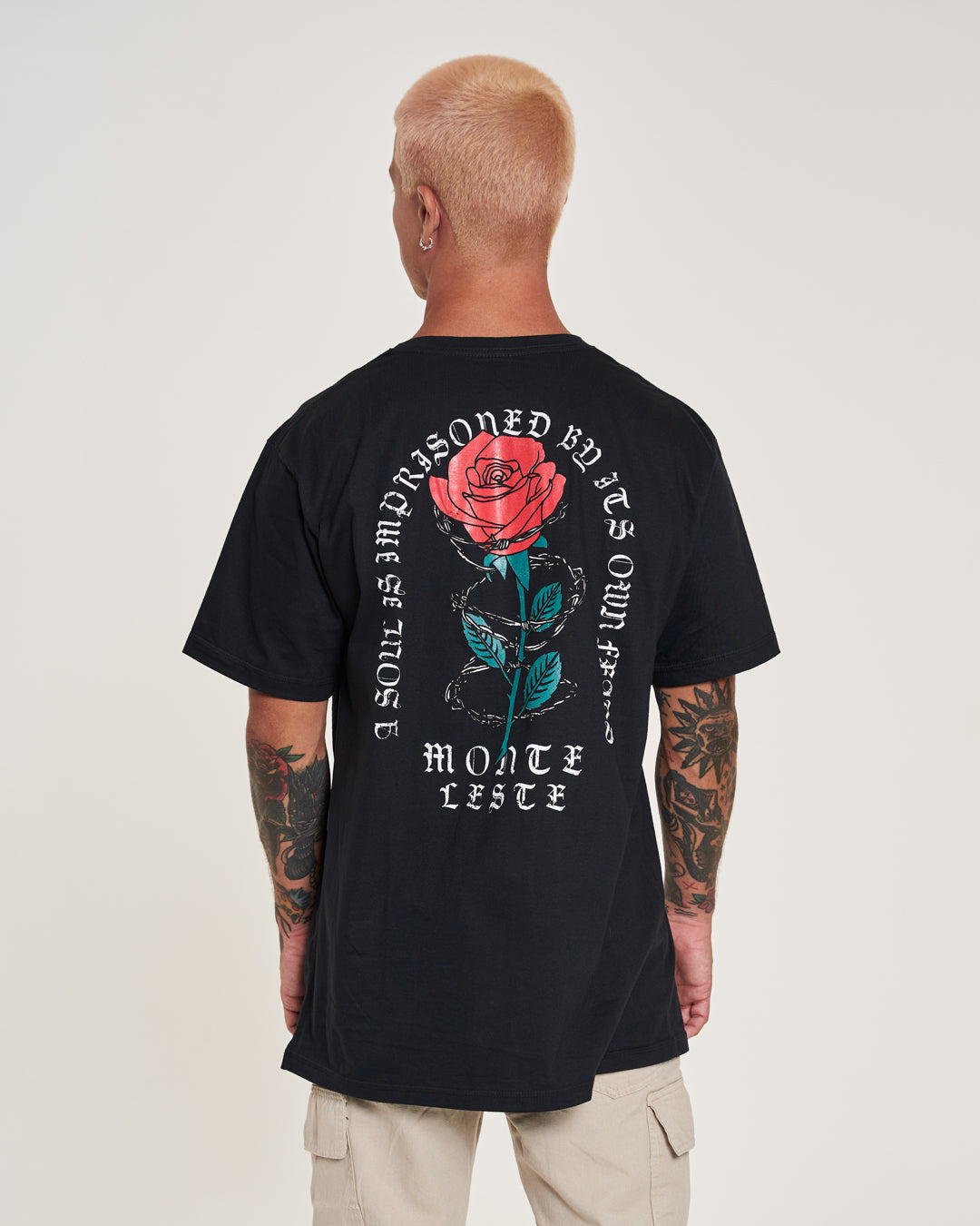 T-Shirt Regular Printed - Pink Black