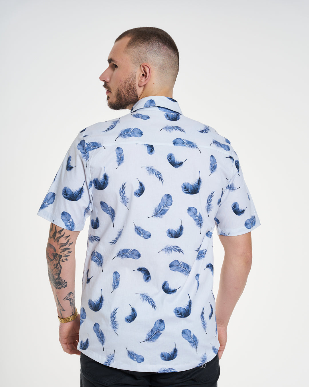 Camisa Casual Elastic Printed - Pena