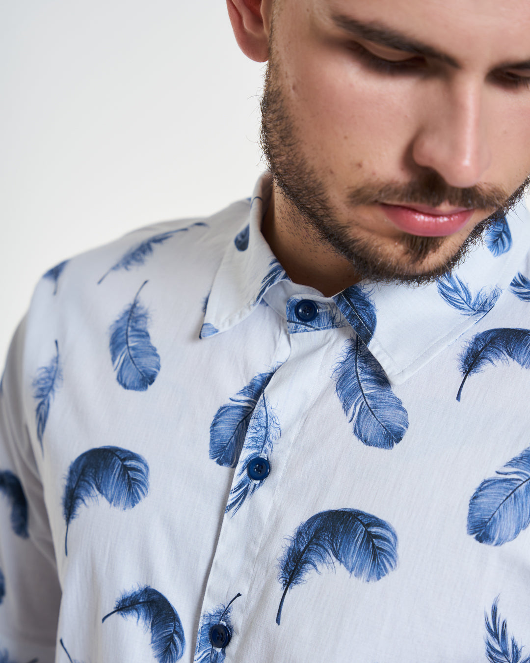 Camisa Casual Elastic Printed - Pena