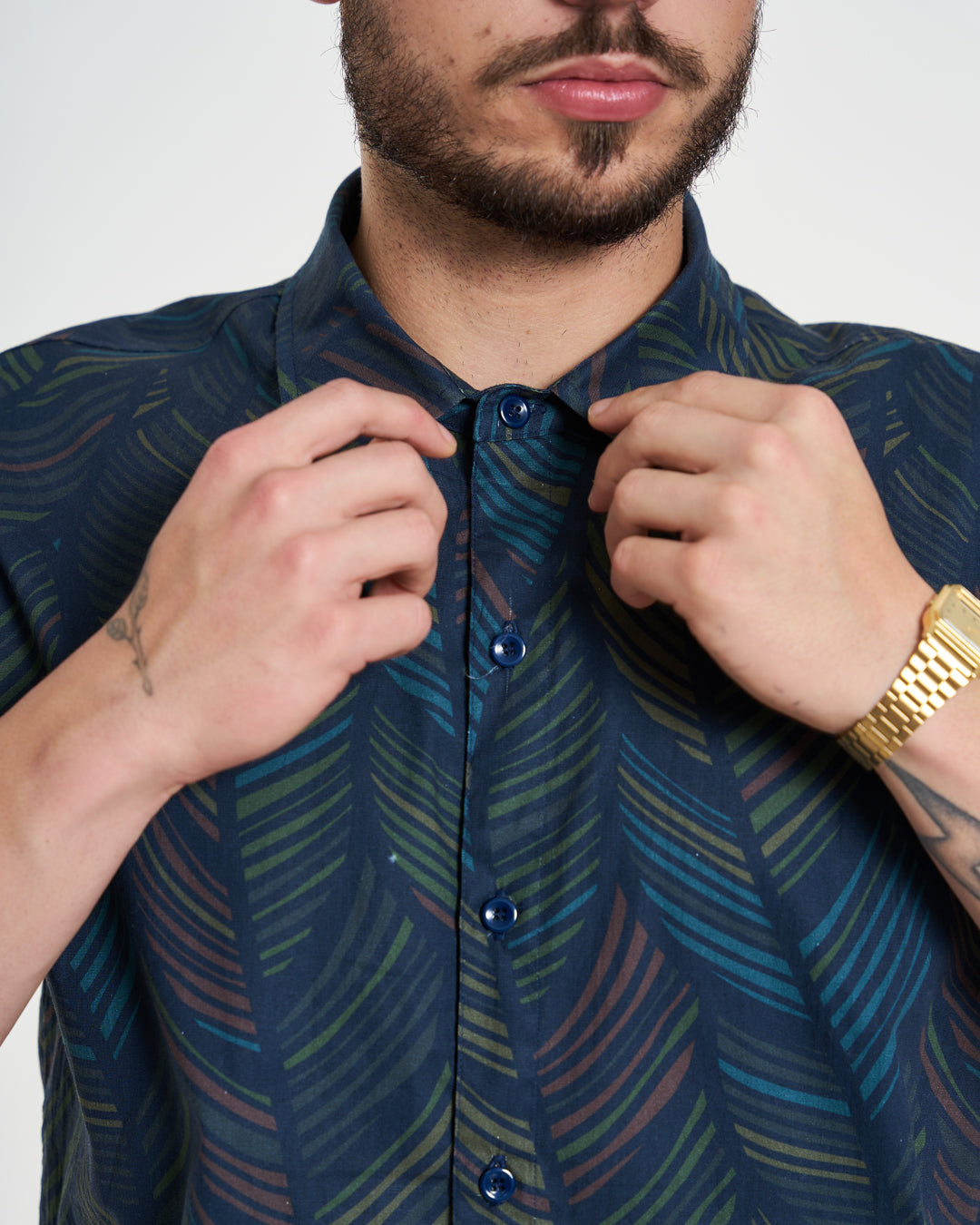 Camisa Casual Elastic Printed - Brasil