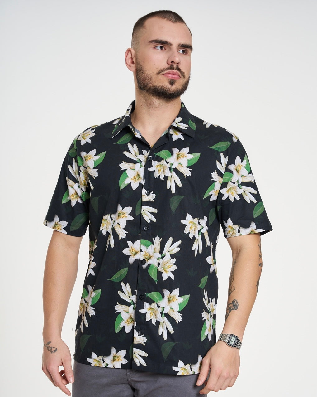 Camisa Casual Elastic Printed - Floral